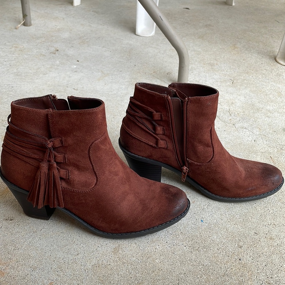 Madeline Satin Rose heeled ankle booties